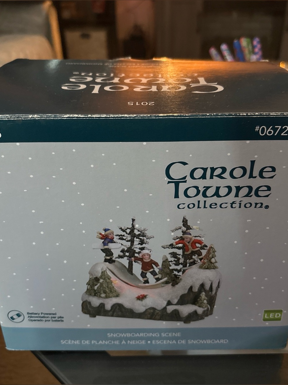 2015 Musical Carole Towne Snowboarding Scene by Lemax